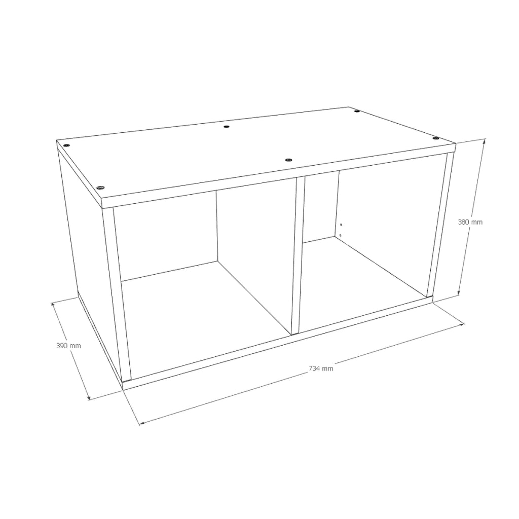Libreria modulare Modus 2x1 bianca