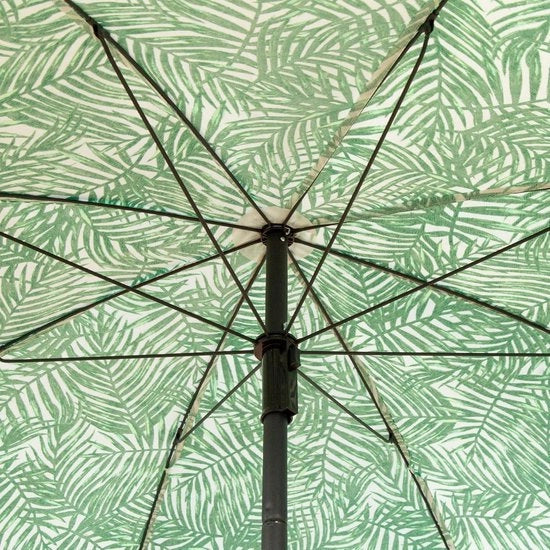 Parasole da spiaggia 180 cm con frange disegno foglia d'acqua Protezione UV30 8 righe robuste Borsa da trasporto