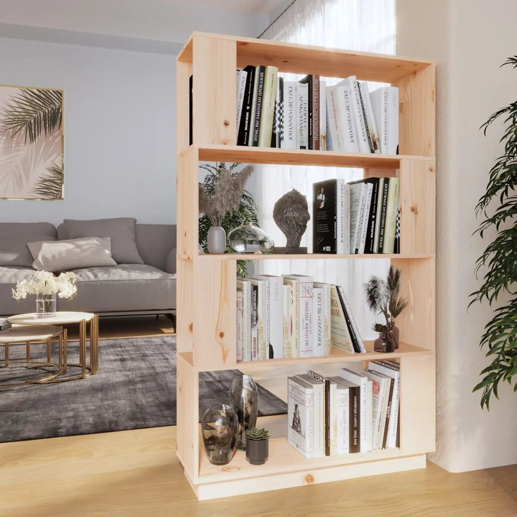 Libreria/Divisorio 80x25x132 cm in Legno Massello di Pino 814059