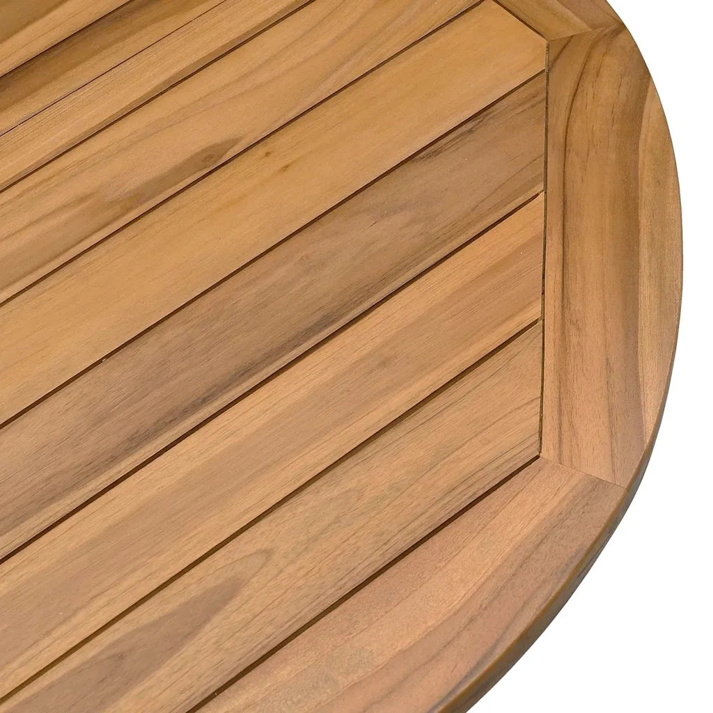 Tavolo da Giardino Ø109x74 cm in Legno Massello di Teak 4008083