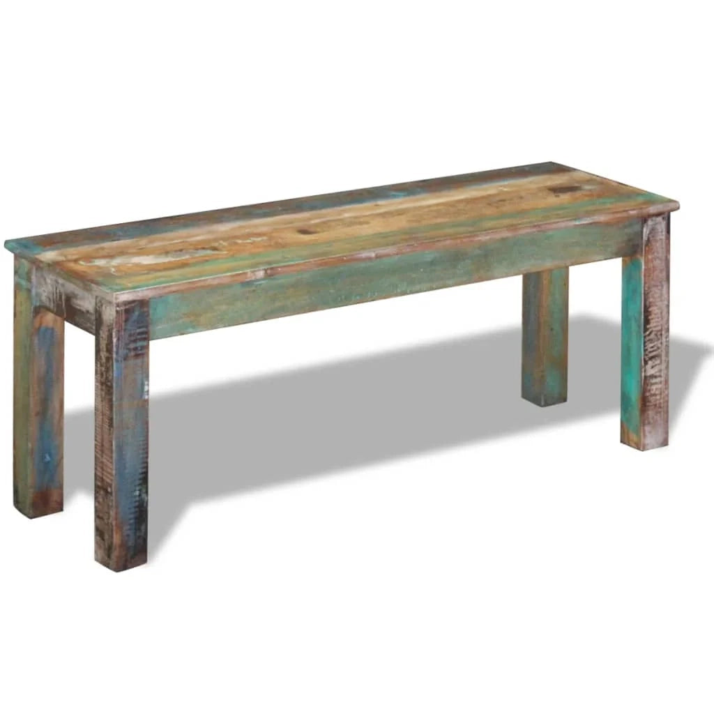 Panca 110 x 35 x 45 cm in legno massello di recupero 02_0011017