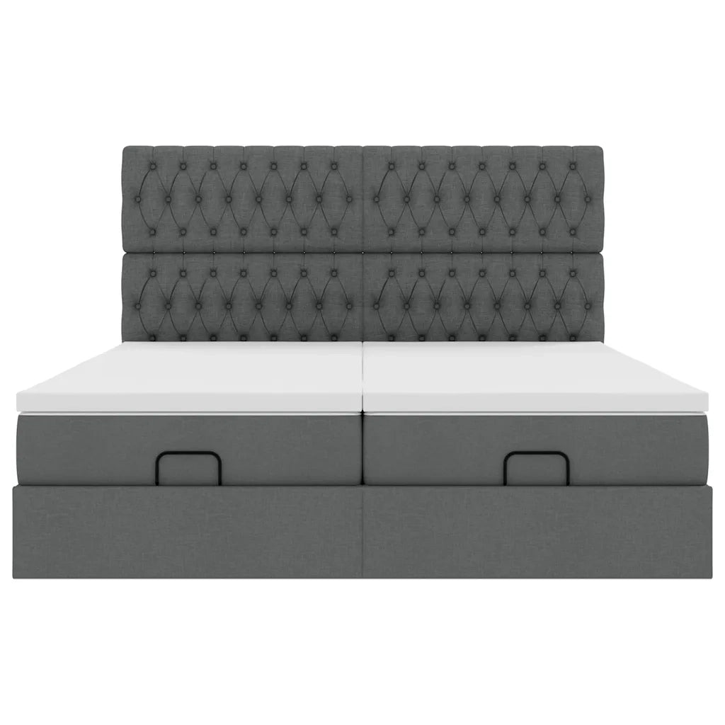 Struttura Letto Pouf con Materassi 180x200 cm in Tessuto 3313714