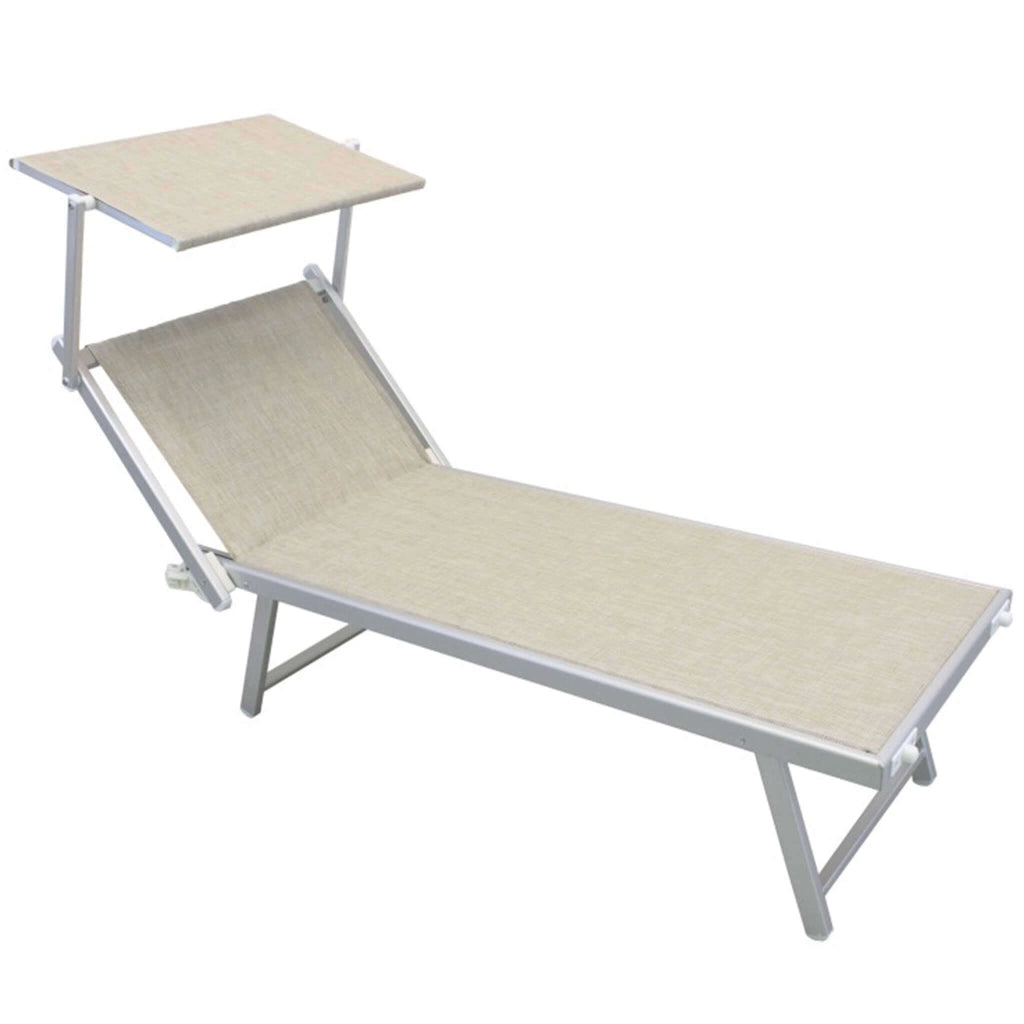 Lettino mare prendisole Pieghevole in Alluminio Textilene cm 186x61x38 - BOSS