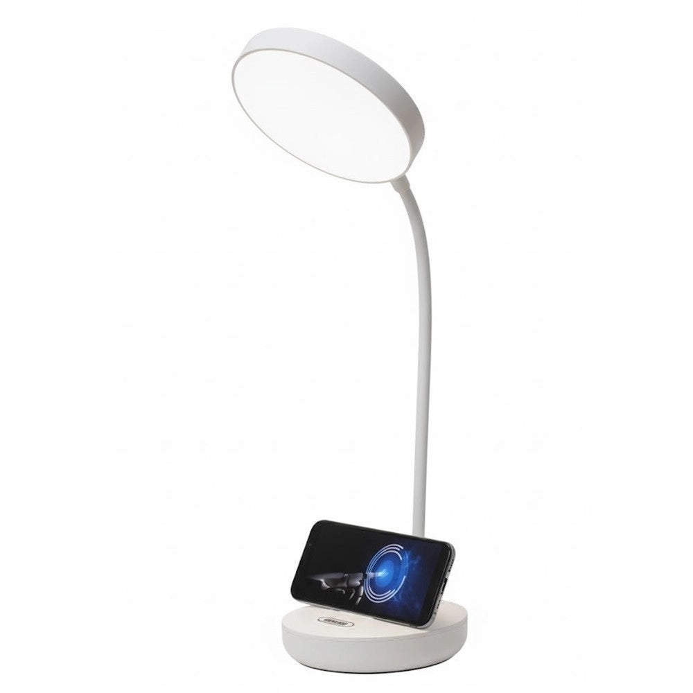 Trade Shop - Lampada Da Scrivania Luce Notturna Tavolo A Led Ricaricabile Braccio Flessibile Q-led529 -