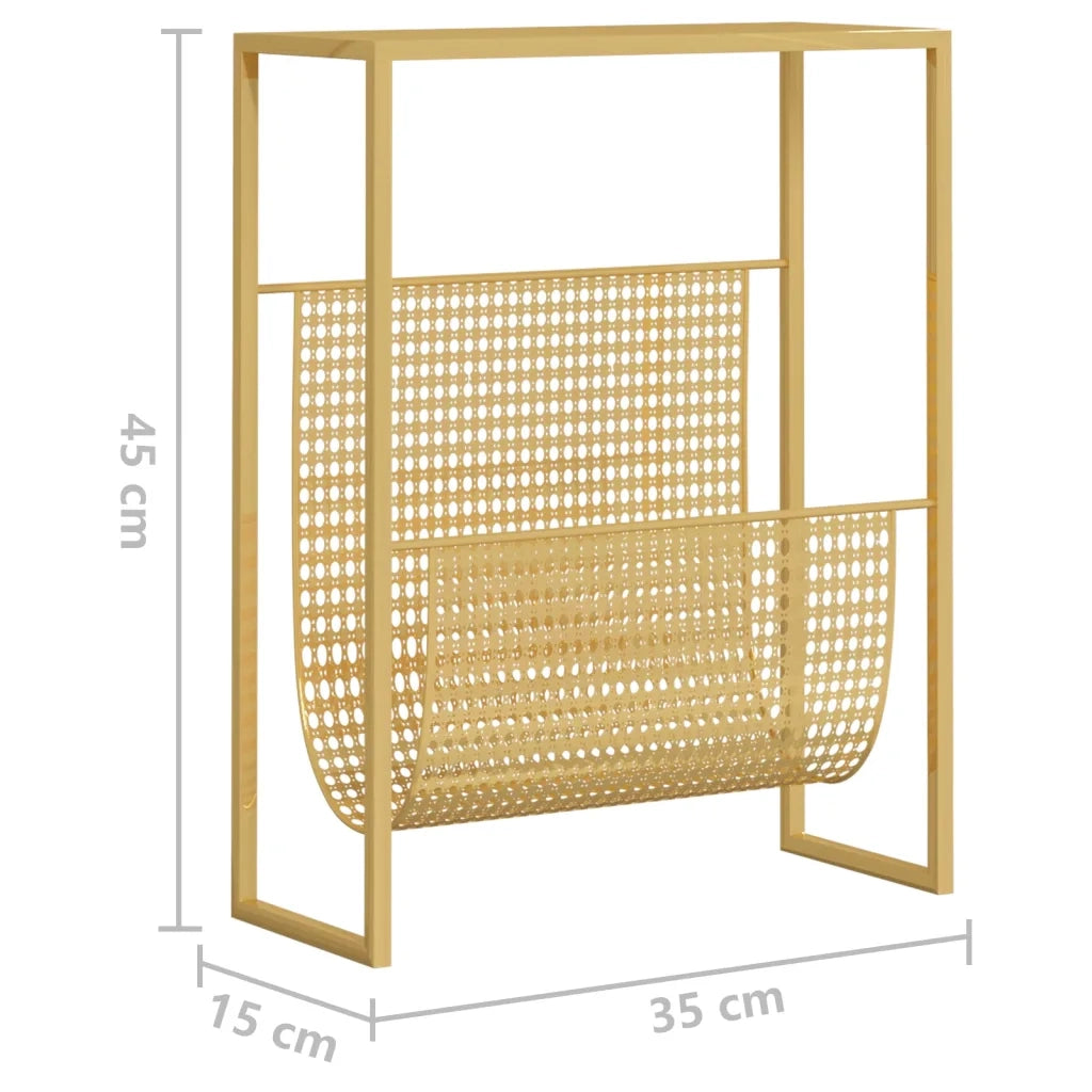 Portariviste Oro 35x15x45 cm in Acciaio CFW6602325