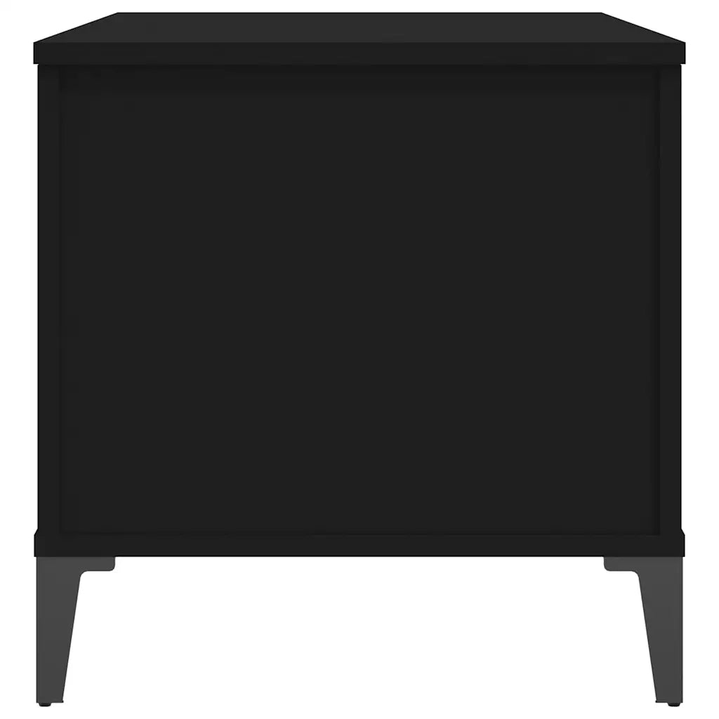 Tavolino da Salotto Nero 90x44,5x45 cm in Legno Multistrato 819589