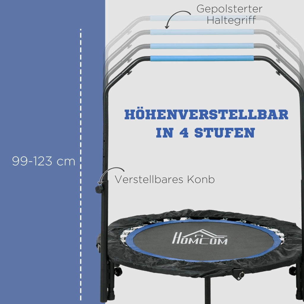 Trampolino Fitness Pieghevole ¨C Zephmum ¨C Nero/Blu ?102x123H cm