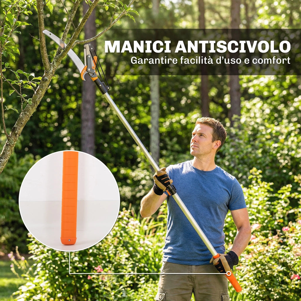 Seghetto Manuale 2-in-1 Telescopico ¨C Zephmum ¨C Alluminio 2-3 m