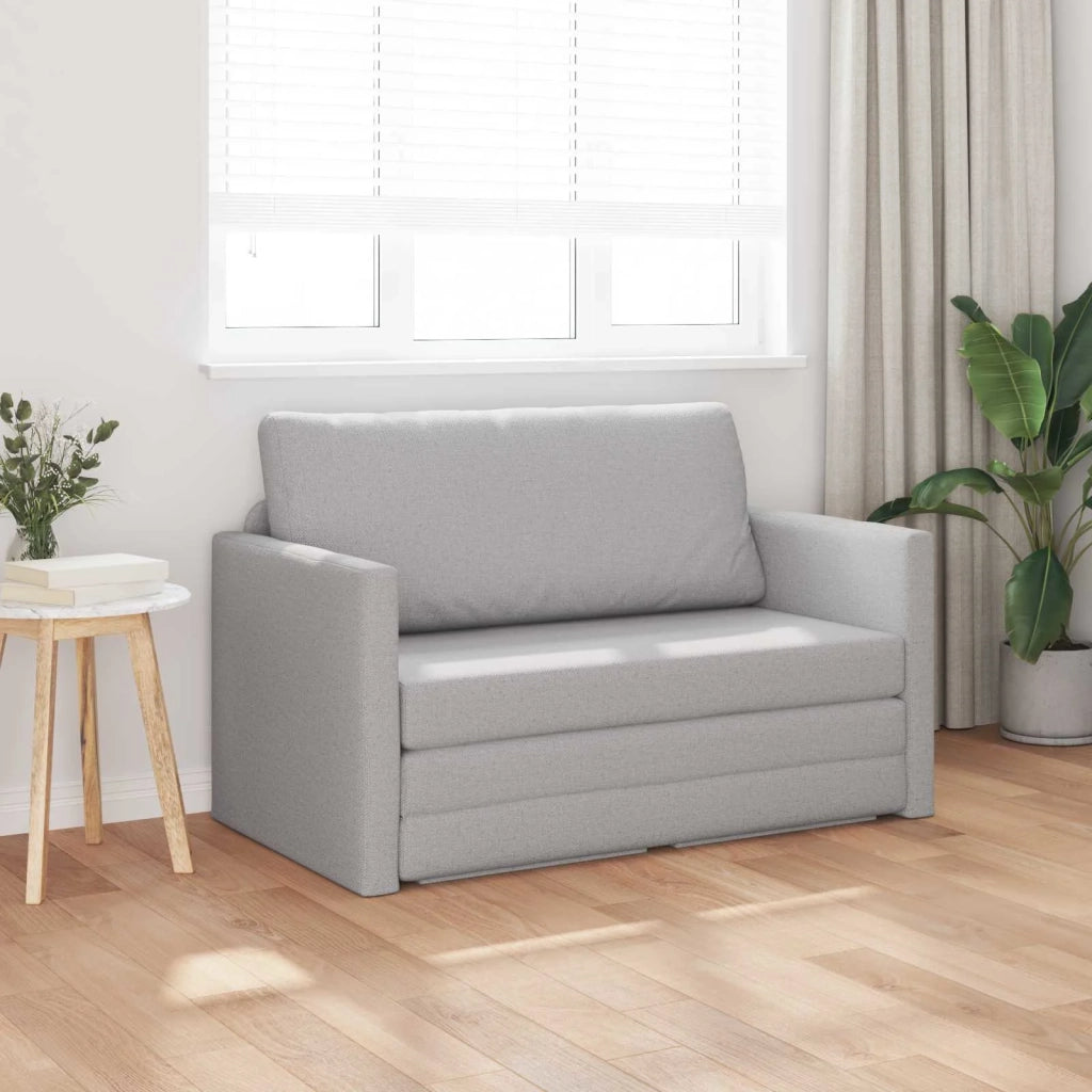 Divano letto | Sof¨¤ letto | Letto singolo Grigio Nuvola 124 x 71 x 78 cm Tessuto