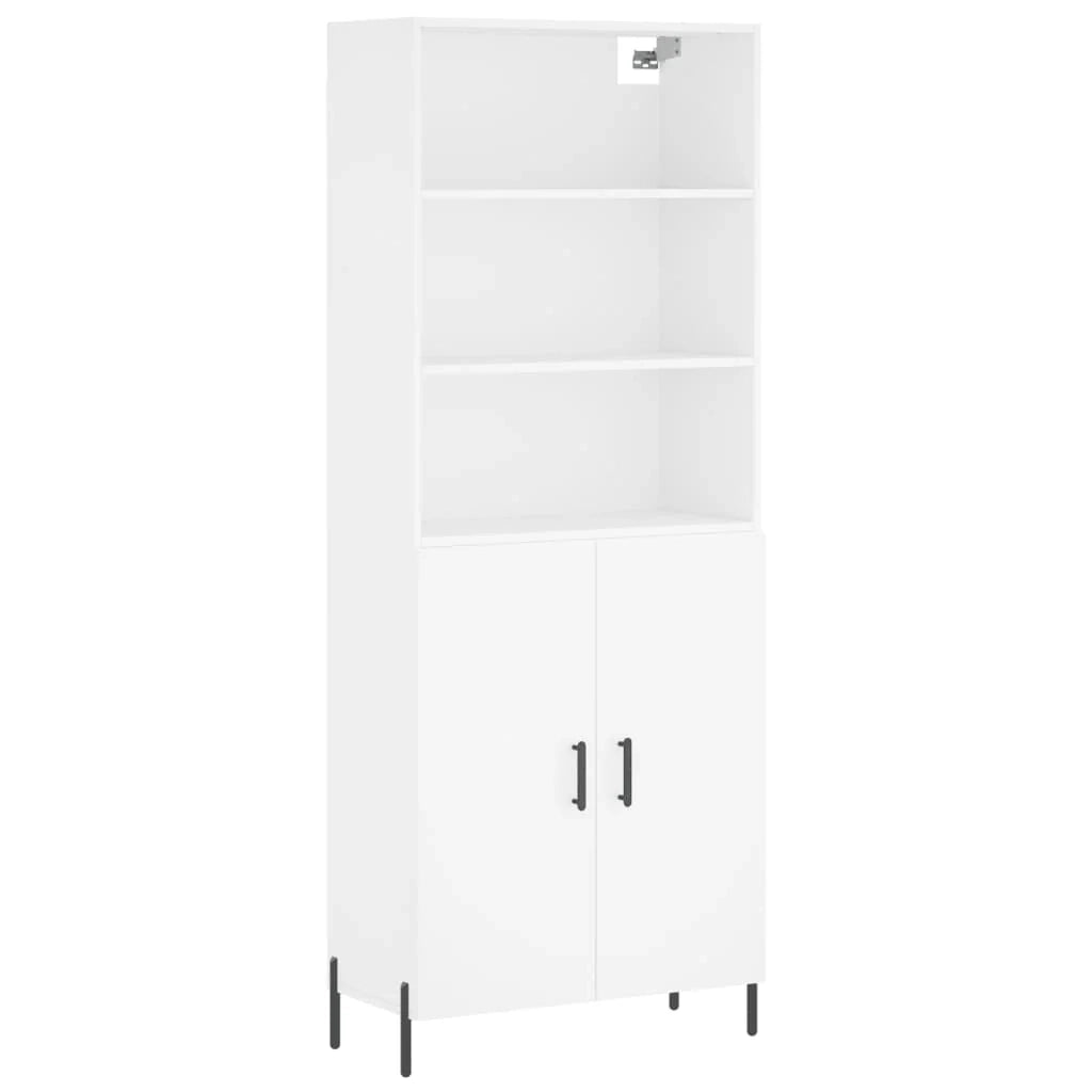 Buffet credenza cassettiera mobiletto mobile contenitore organizer cucina soggiorno salotto alto 69,5 x 34 x 180 cm legno ingegnerizzato bianco 02_0032687