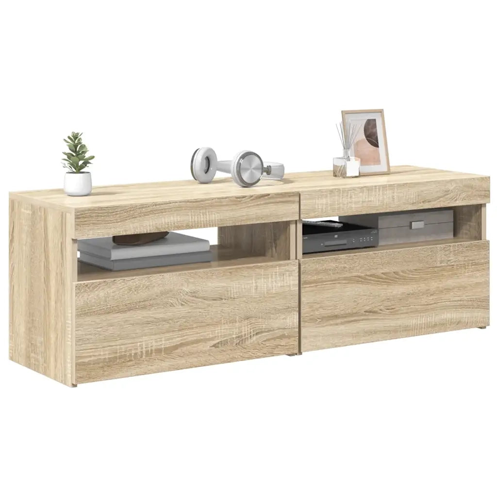 Mobili Porta TV con LED 2 pz Rovere Sonoma 60x35x40 cm cod mxl 12773
