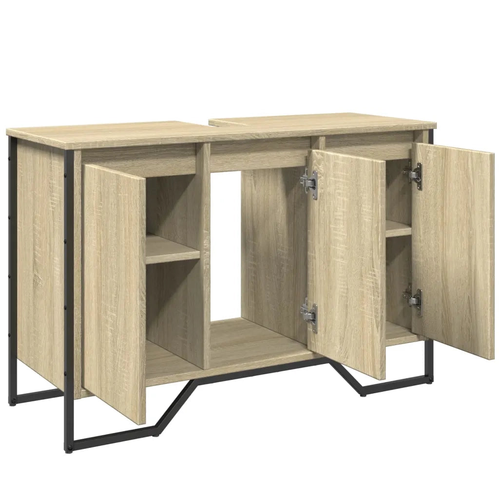 Mobile Lavabo Bagno Rovere Sonoma 91x35x60 cm in Truciolato 848660