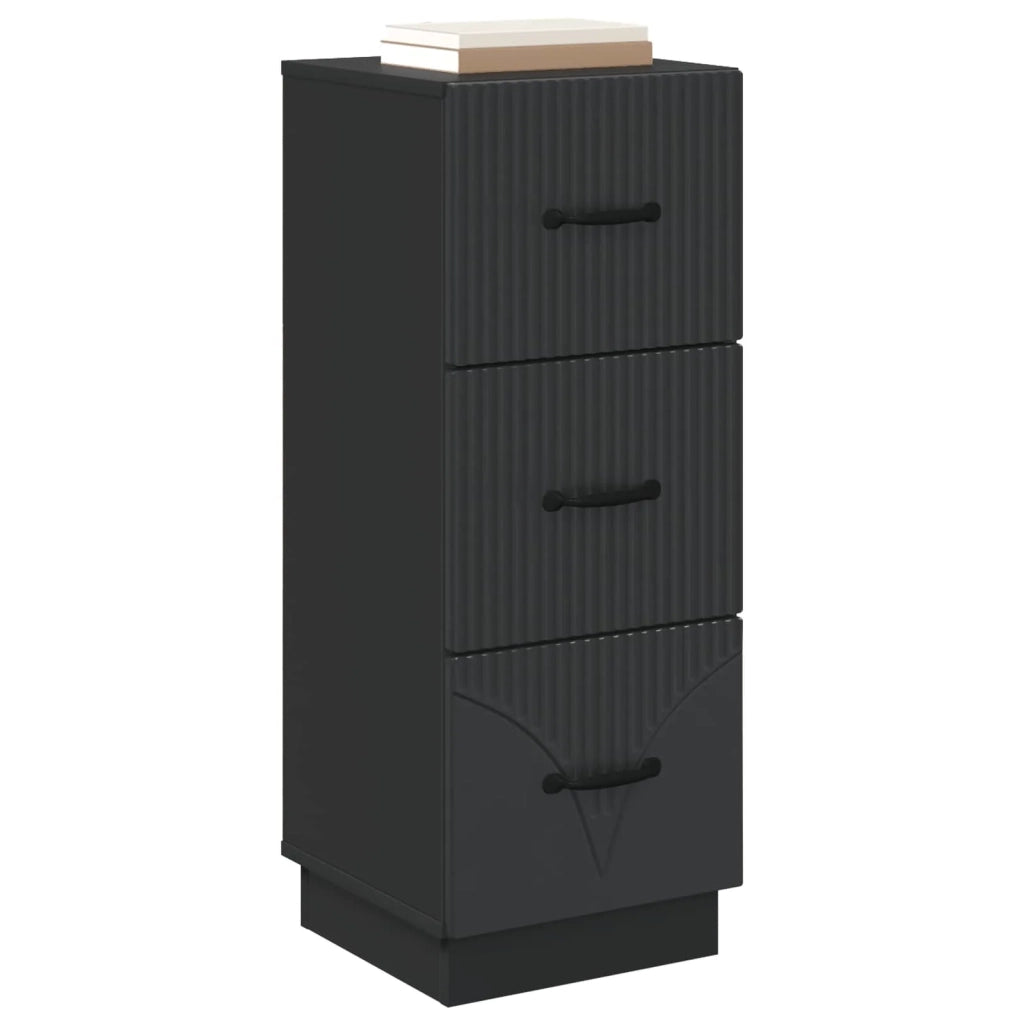Mobile con Cassetti 33 x 34,5 x 87 cm Legno ingegnerizzato Nero 895306