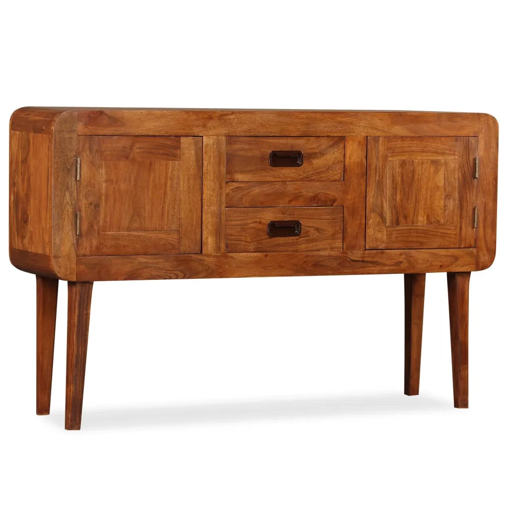 Credenza in Legno Massello con Finitura Ambra 120x30x75 cm 244682