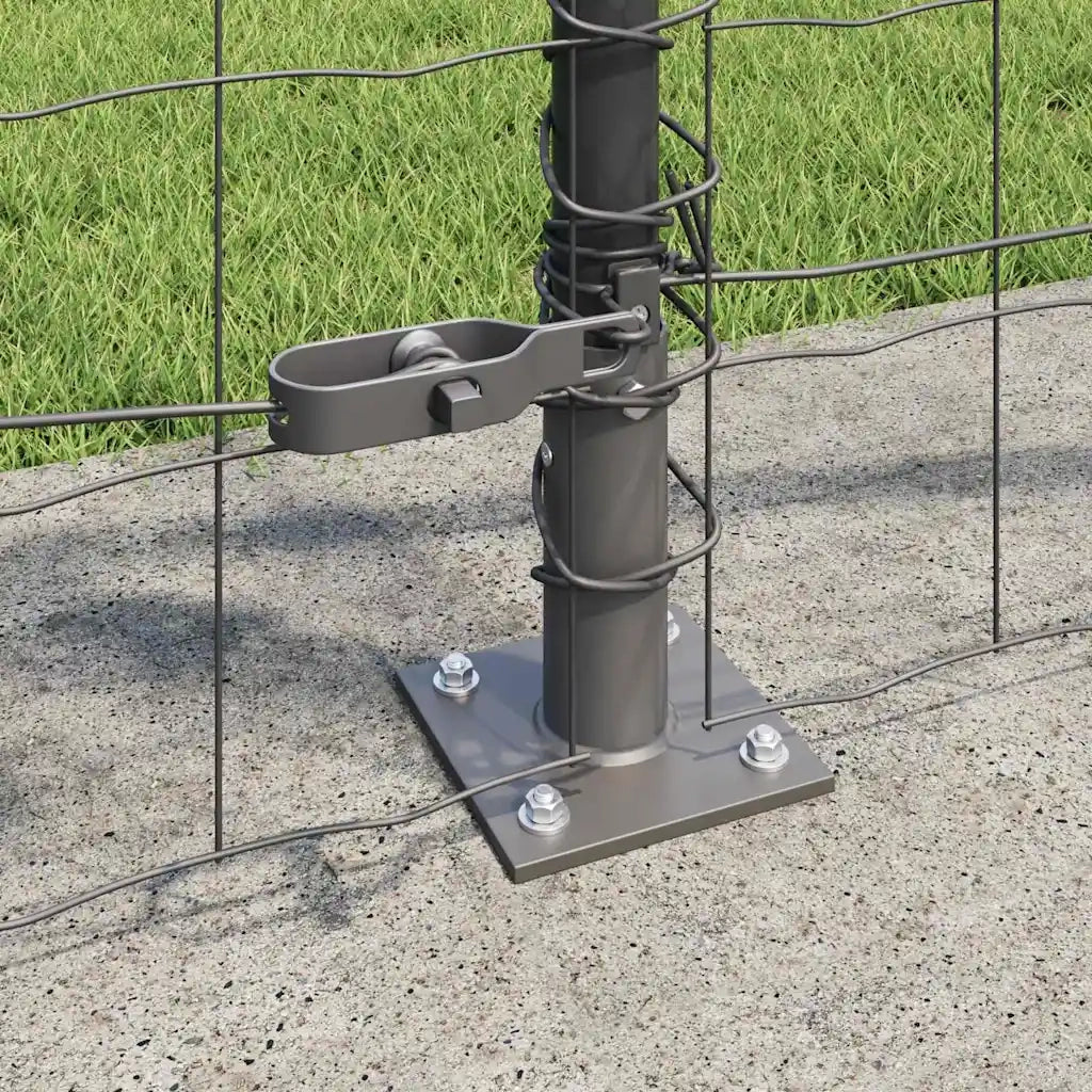 Recinzione con Posto Grigio 0,8 x 25 m Acciaio