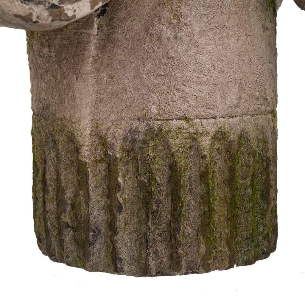 Colonna decorativa in magnesio color pietra, 26x18x23,5h cm