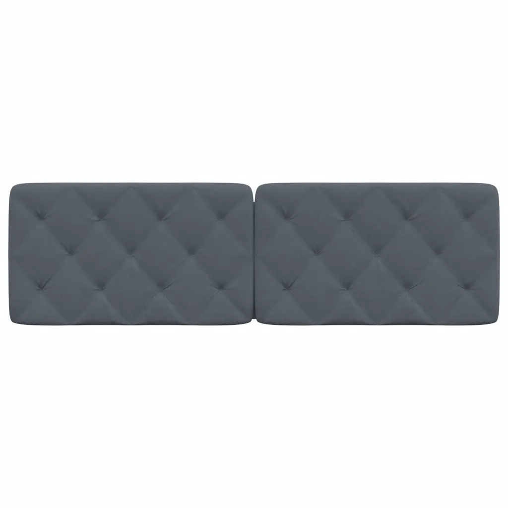 vidaXL Cuscino Testiera Grigio Scuro 152 cm in Velluto