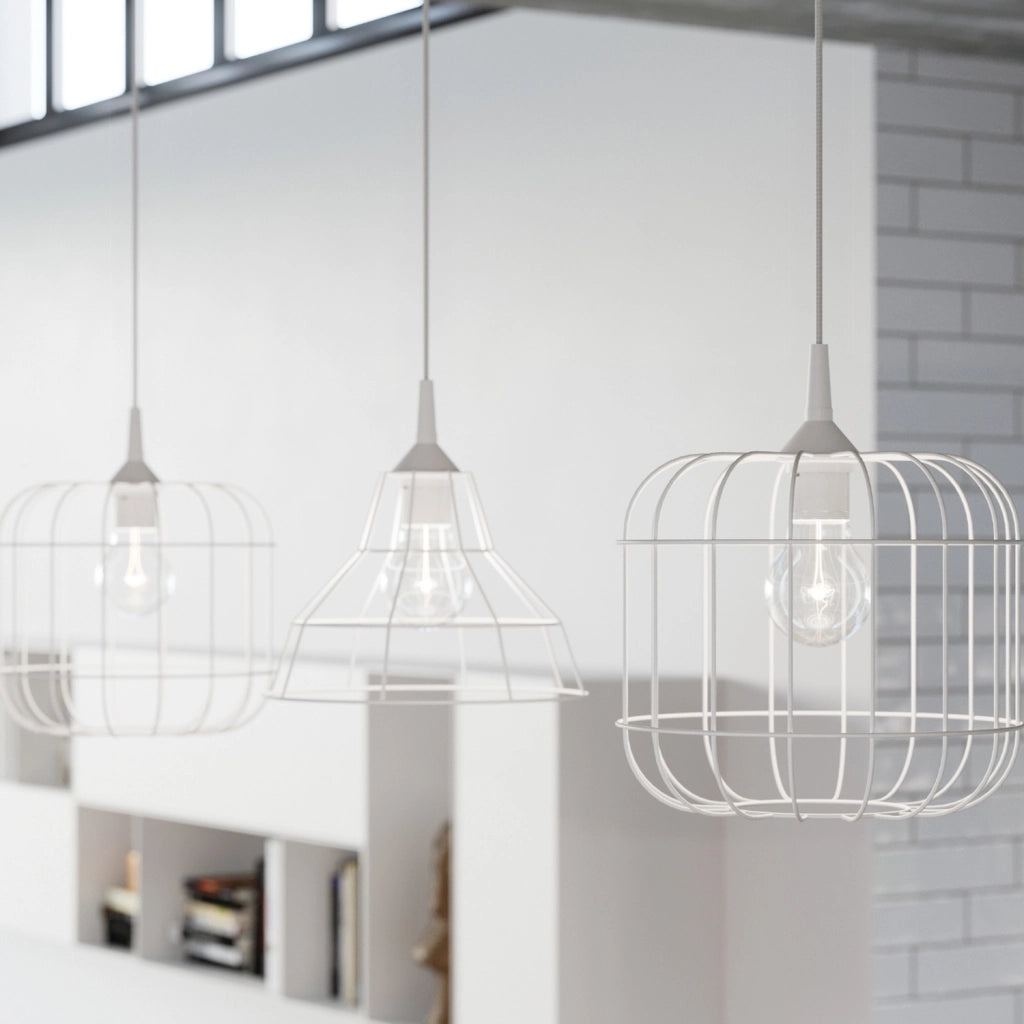 Lampada a sospensione Druida Pure Lume bianca metallo E27 25cm