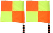 Vlag di Arbitro da 4 pezzi - Materiale Idrorepellente - Tas di Riposo - Manico di Spugna - Asta in Acciaio Inossidabile - Duraturo per l'Allenamento - Vlag di Arbitro