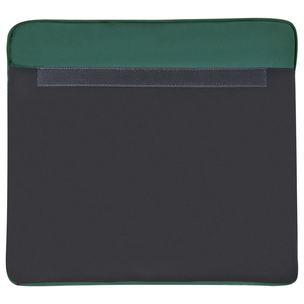 Poltrona Chesterfield Tessuto Velluto Verde Rivestimento Gambe Legno Scuro Contemporaneo