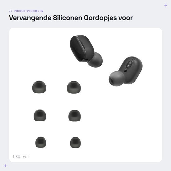Orecchini di sostituzione in silicone per auricolari (6 pezzi)