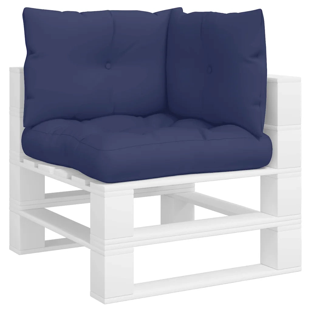 vidaXL Cuscini per Pallet 3 pz Blu Marino in Tessuto Oxford