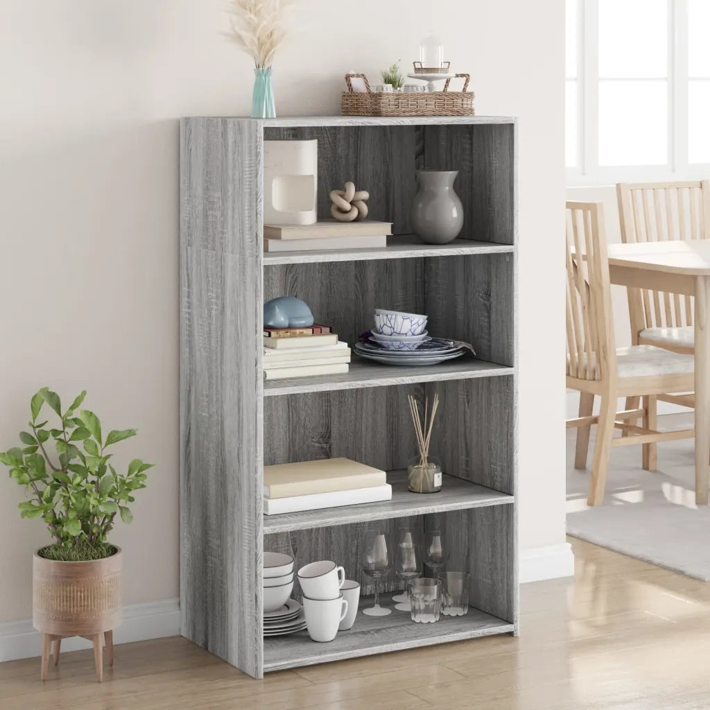 vidaXL Credenza Grigio Sonoma 70x41x124 cm in Legno Multistrato