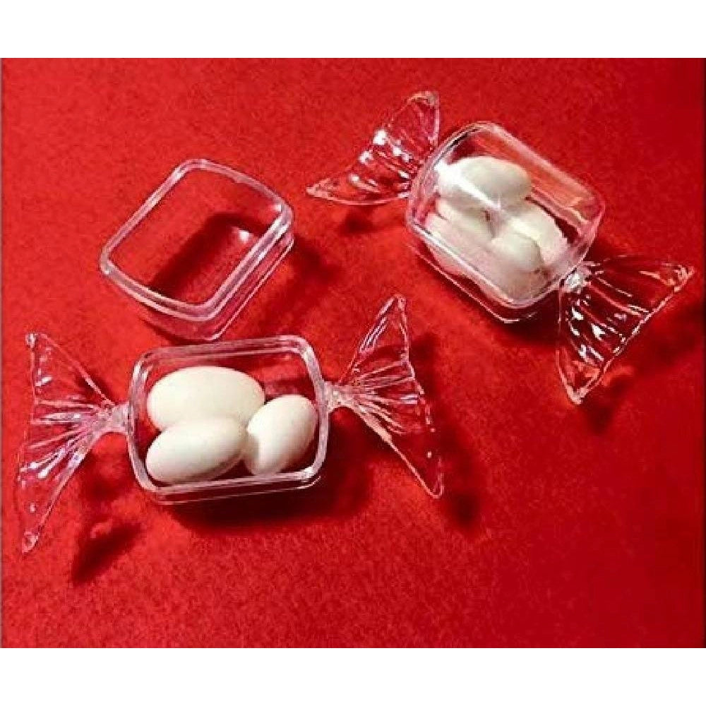 Trade Shop - Set 15pz Bomboniera Bomboniere Caramella Plexiglass 6x3.5cm Portaconfetti Compleanno -