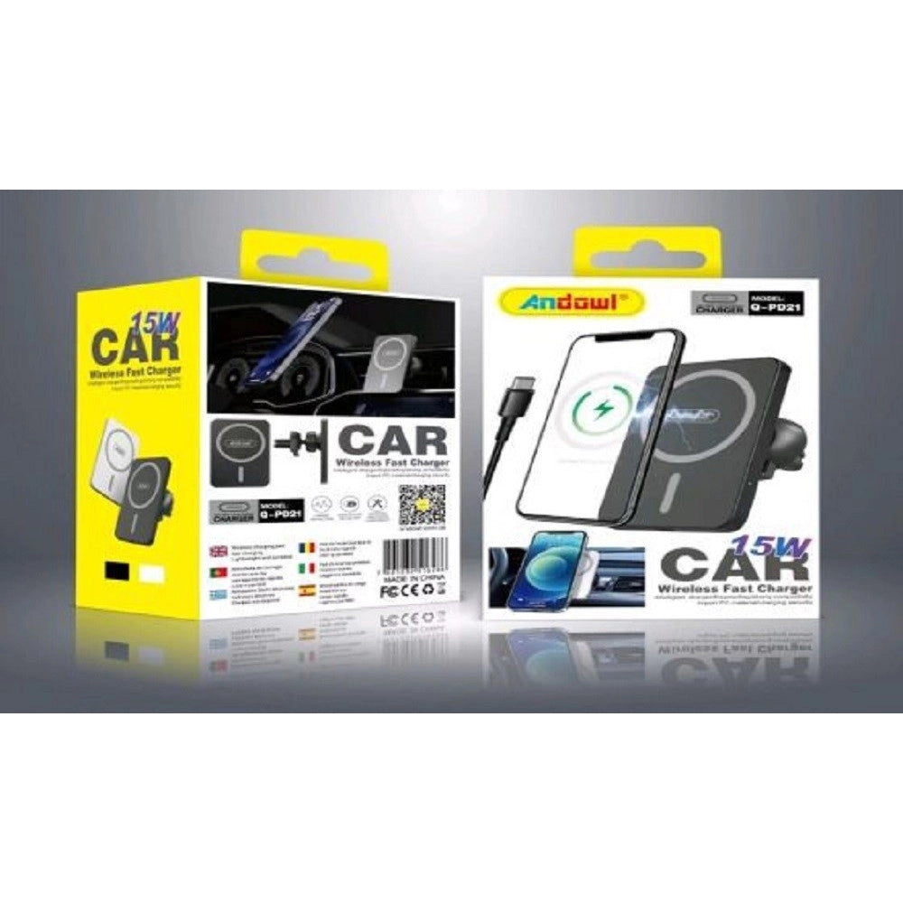 Trade Shop - Caricabatterie Wireless Per Auto Magnetico 15w Ricarica Rapida Cellulare Q-pd21 -