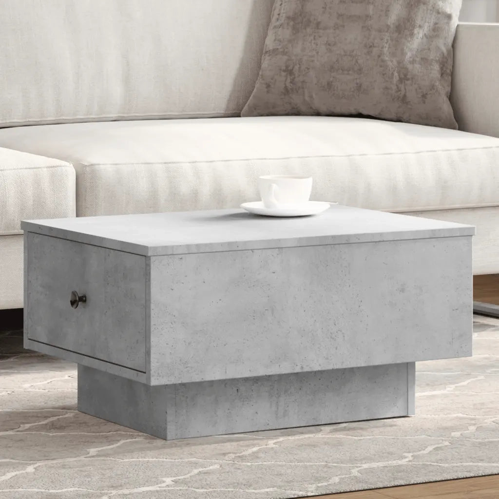 Tavolino da salotto | Tavolino da caff¨¨ | Tavolino da Soggiorno Grigio Cemento 60x45x31cm Legno Multistrato