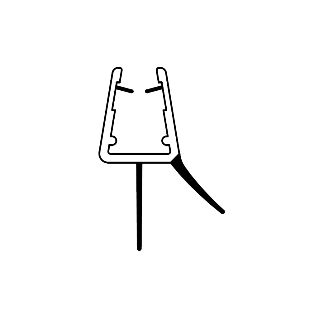 PROFILO GOCCIOLATOIO IN PVC PER CRISTALLI BOX DOCCIA 402 2MT- ESCLU- pezzi 1