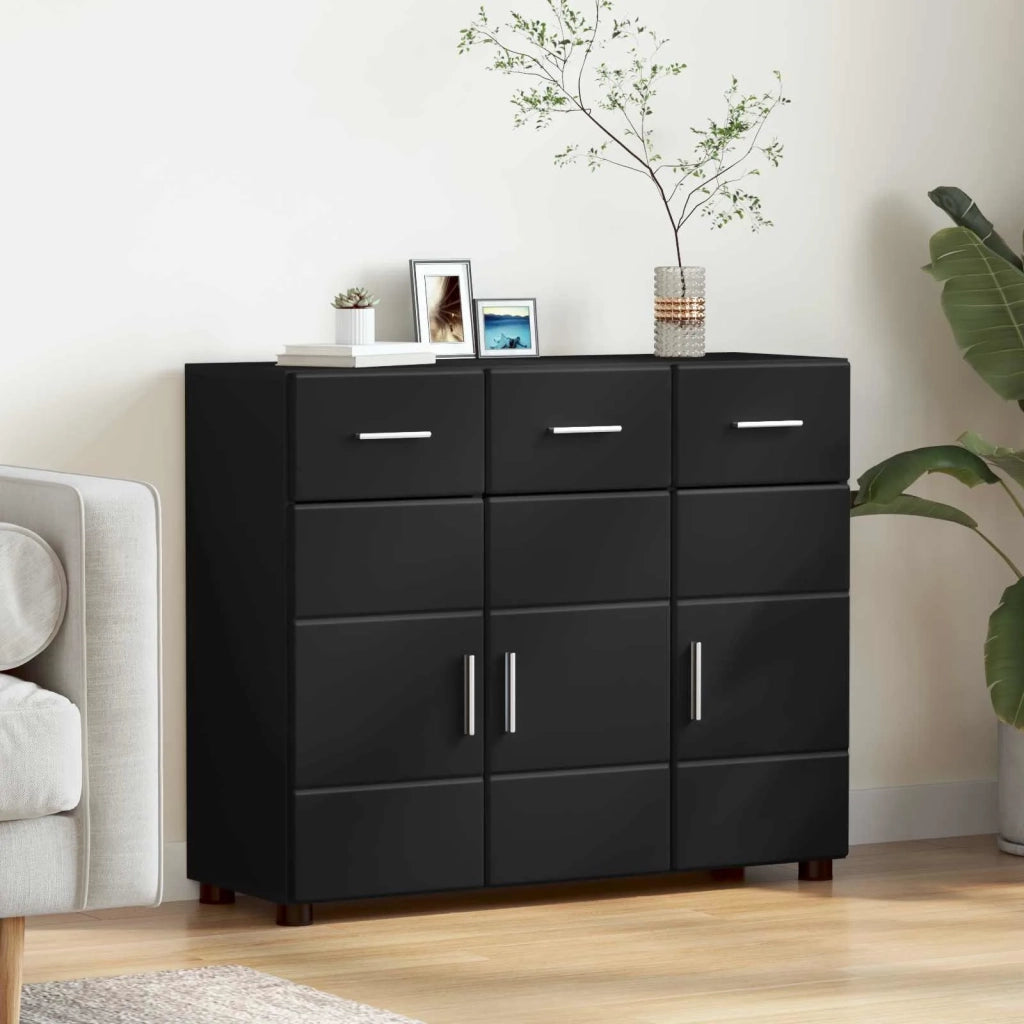 Credenza FLORIN Nero 88,5 x 30,5 x 73 cm Legno multistrato 880312