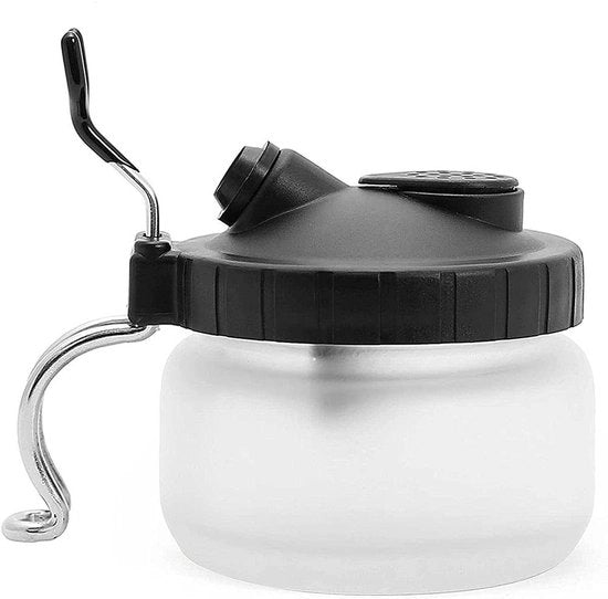 Portatile 3-in-1 contenitore per pennello spray - Filtri - Paletta di colori - Facile da pulire senza sprechi di vernice - Contenitore per pennello spray portatile