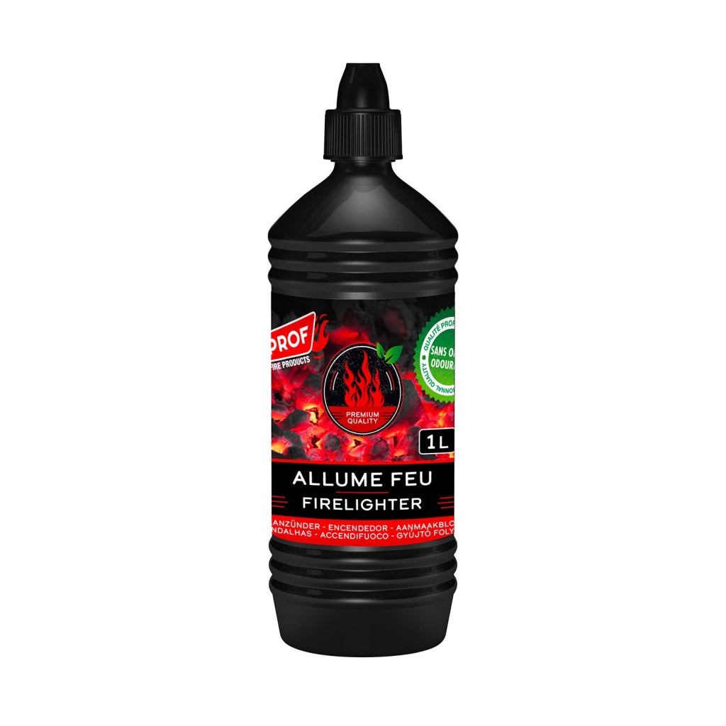 Accendifuoco Liquido 12 Bottiglie da 1 Litro per Barbecue Inodore