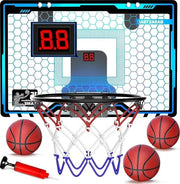 Mini coro a pallacanestro per bambini - mini coro a pallacanestro con illuminazione e tabellone di punteggio - 3 palline coro a pallacanestro per bambini