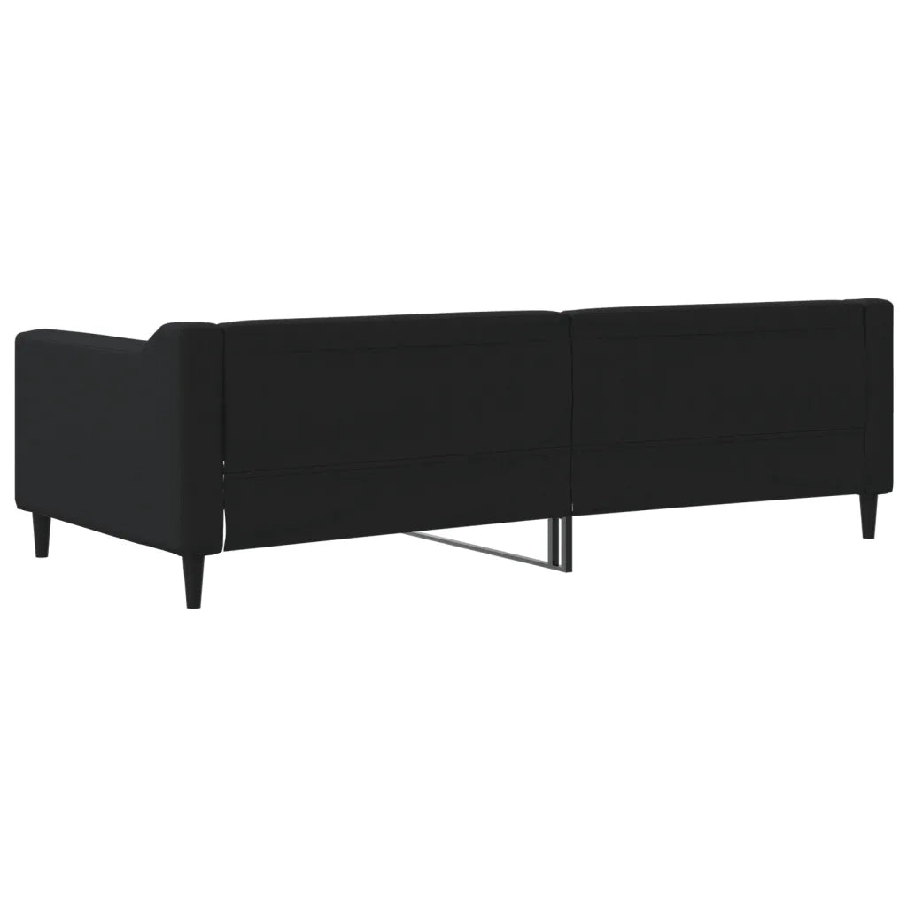 vidaXL Letto da Giorno Nero 90x200 cm in Tessuto