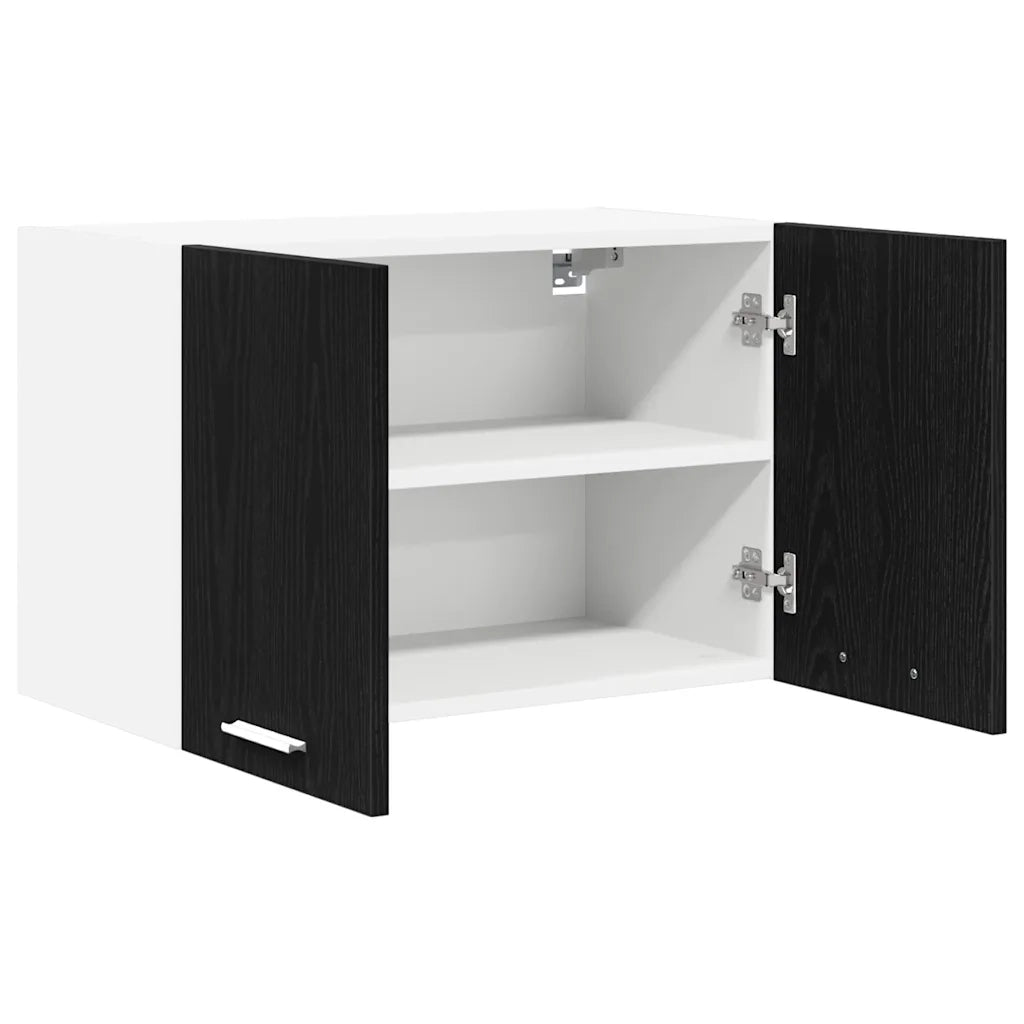 Armadio pensile con porta Rovere Nero e Bianco 60 x 31 x 40 cm 884164