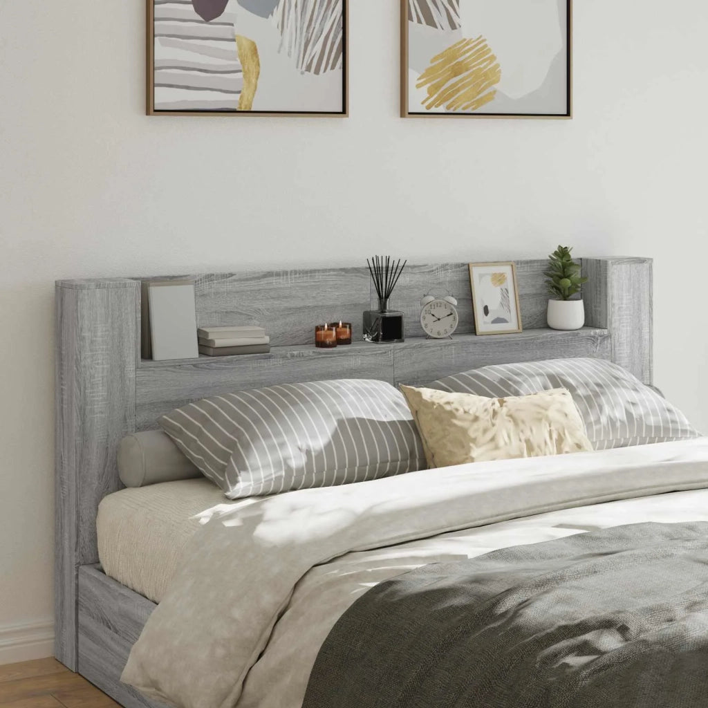 Testiera Grigio Sonoma 200 x 16,5 x 103,5 cm Legno multistrato 3418698
