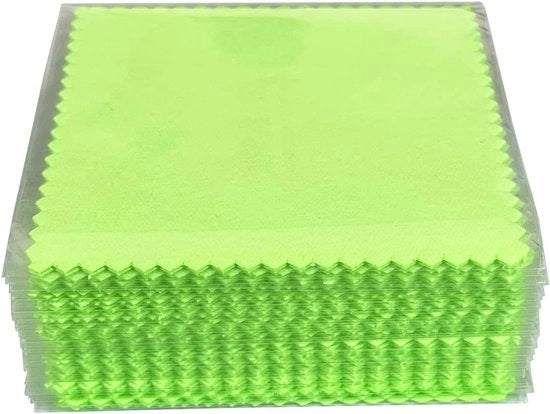 50 pezzi di panno per pulire gioielli in argento sterling e oro - Rimozione di ossidazione - Leggero e efficace - Adatto per platino - Panno per pulire gioielli - Verde