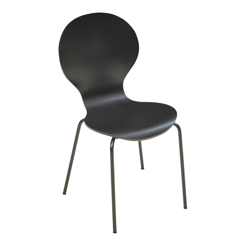 Set di 4 sedie da pranzo 85 x 48 x 50 cm design moderno robuste nere 03_0009820