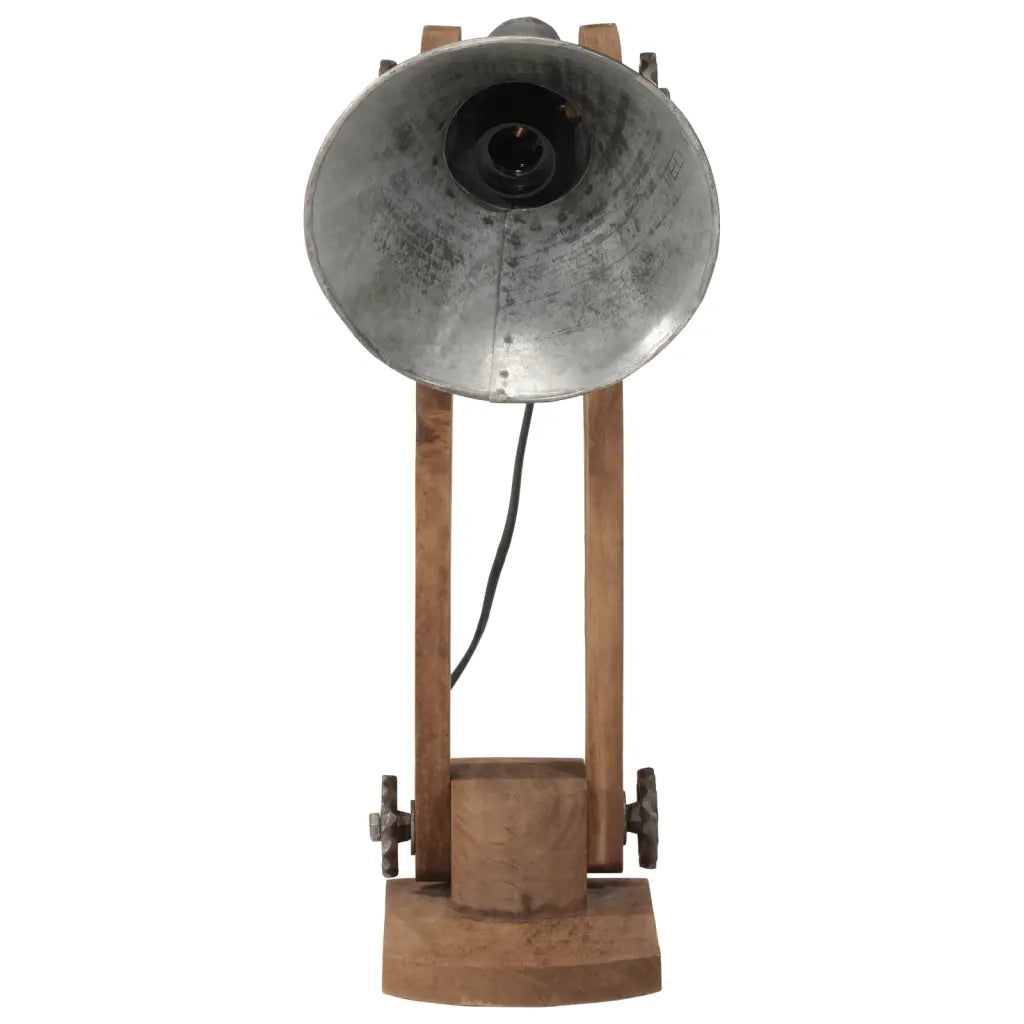 vidaXL Lampada da Scrivania 25 W Argento Vintage 23x13x52 cm E27