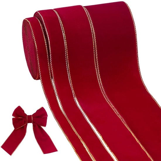 Fluorescenza in Tulle 4 Pacchi - 4 Misure - Rosso Decorativo - Lint per Natale - Imballo di Regalo - Attività Artigianali - Ideale per la Decorazione di Feste - Lint Decorativo