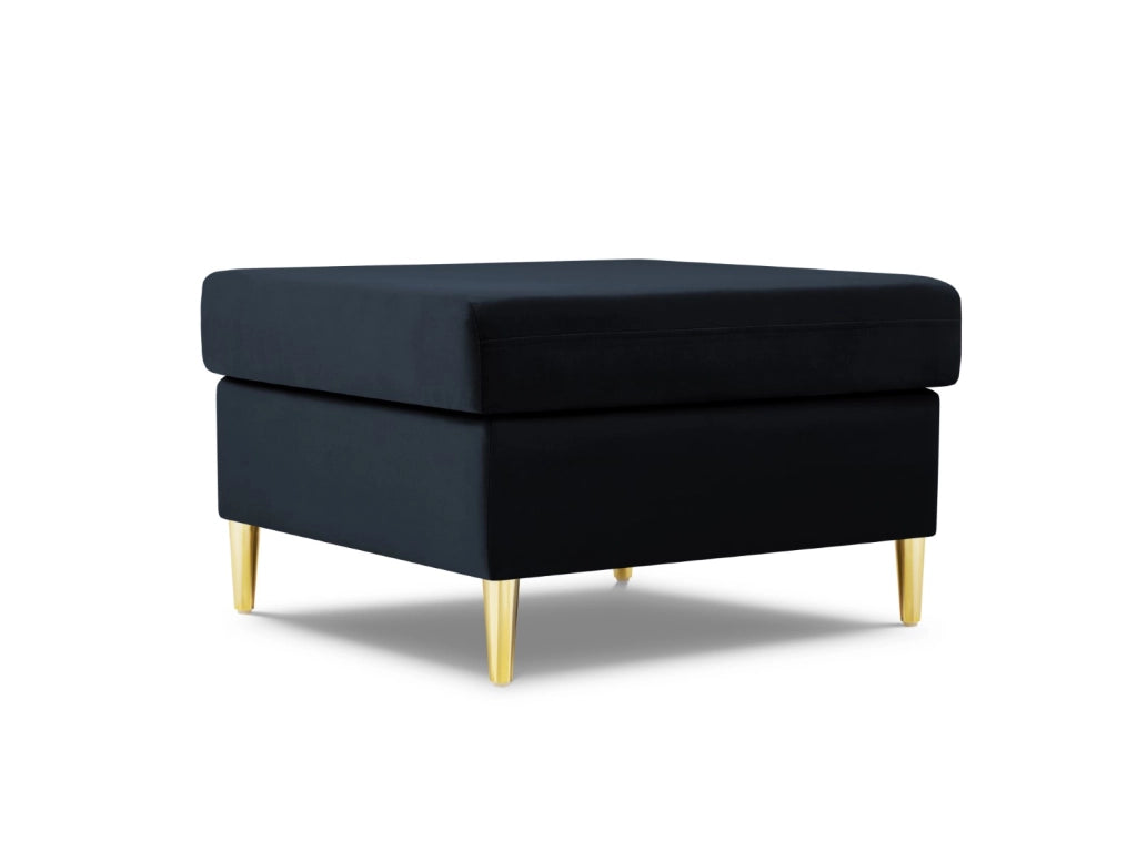 Cosmopolitan Design - Pouf "Kyoto" in velluto blu scuro 