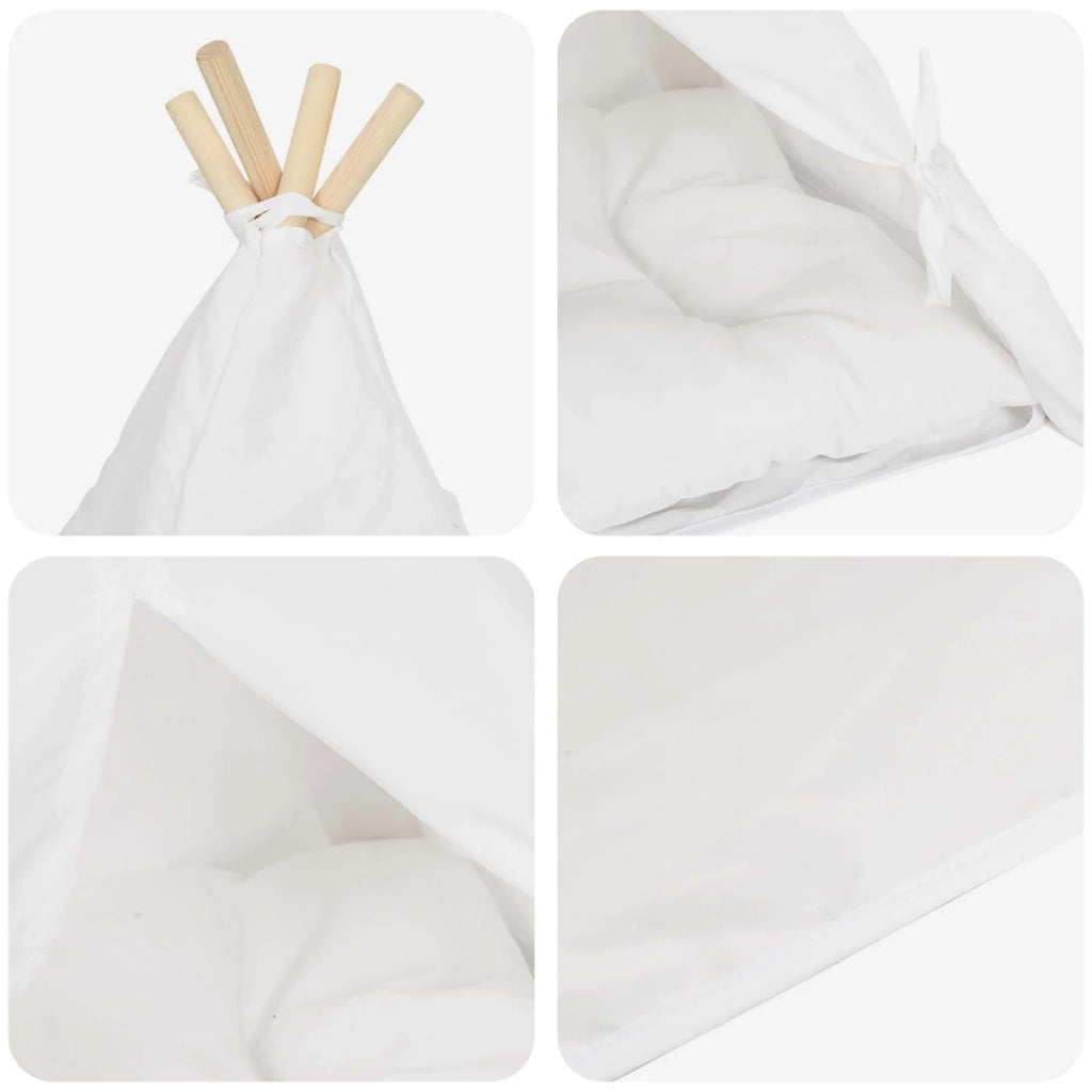 Tenda per animali con cuscino Bianco 50 x 50 x 60 cm Poliestere CFW1162614