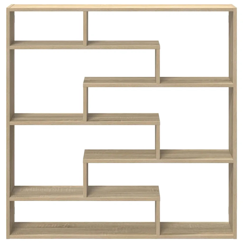 Mensola a Cubo da Parete 7 Scomparti Truciolato Rovere Sonoma 860024