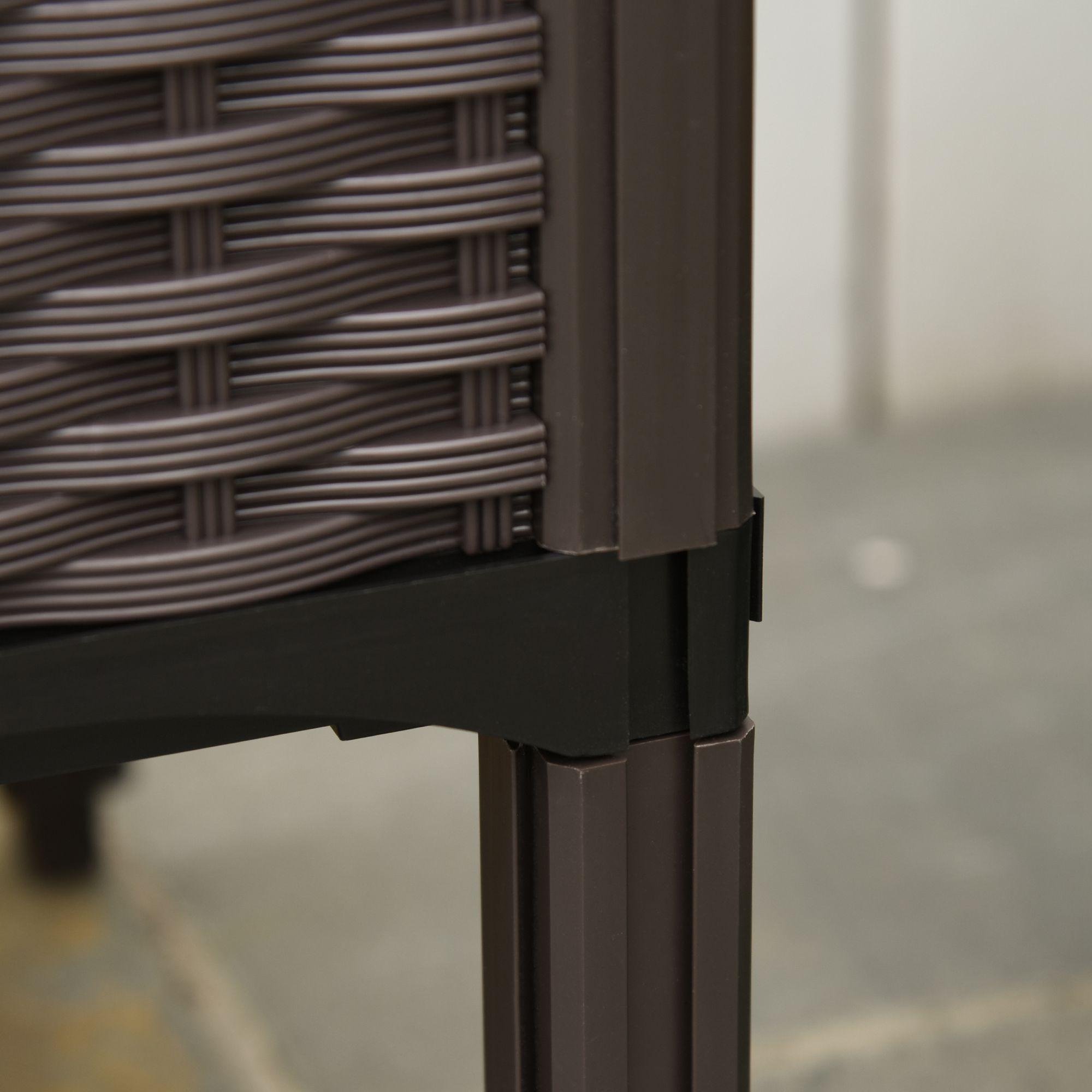 Fioriera da Giardino 40x40x44 cm in Polipropilene Marrone