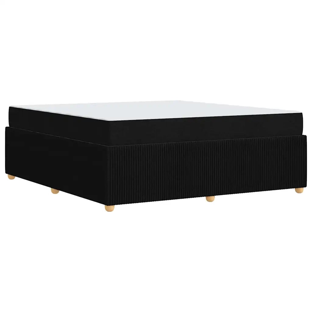 Struttura del letto con materasso Nero 180 x 200 cm Tessuto