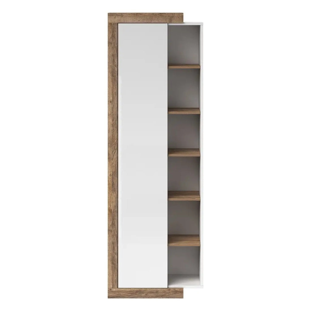 Vetrina design colore rovere e bianco lucido collezione SINATRA.