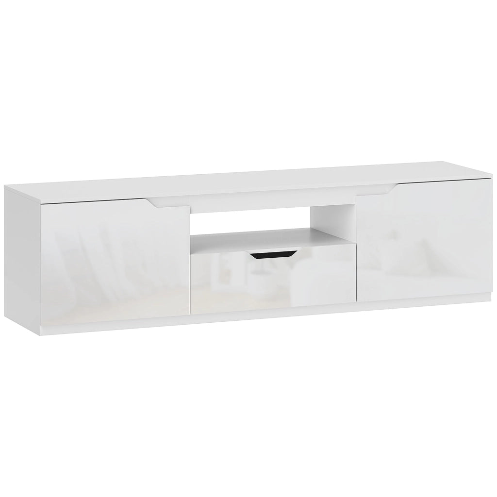 MOBILE TV 160 cm Bianco con 2 ante e cassetto