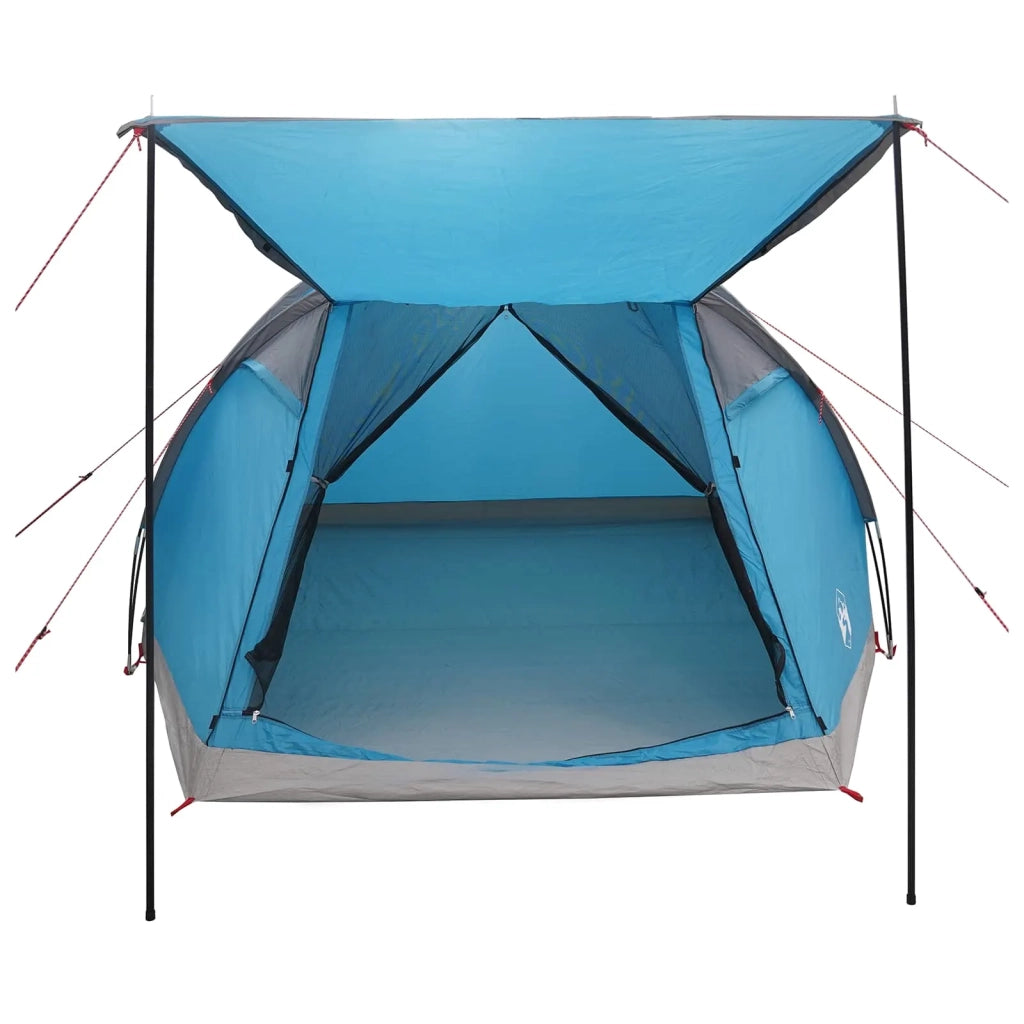 Tenda Capanna con tetto Blu 4 persone Poliestere e Acciaio 42028580